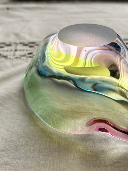 Mid-century Czechoslovakia glass tray