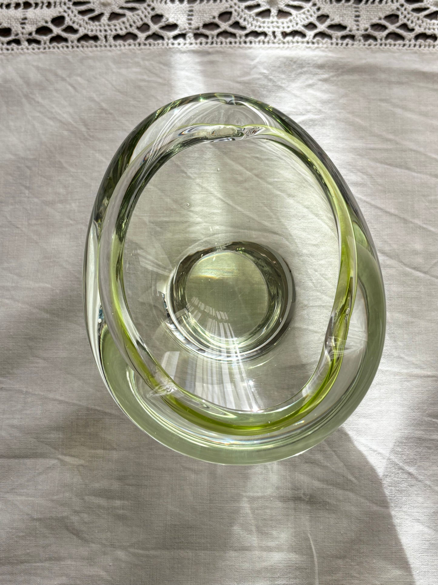 70s Hezky Český glass pea green