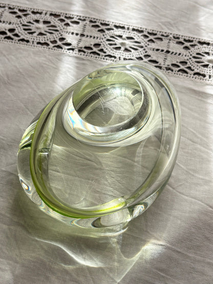 70s Hezky Český glass pea green