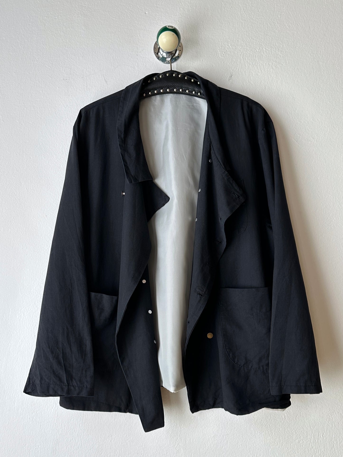 Black double-breasted jacket