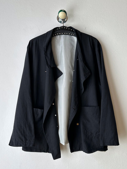 Black double-breasted jacket