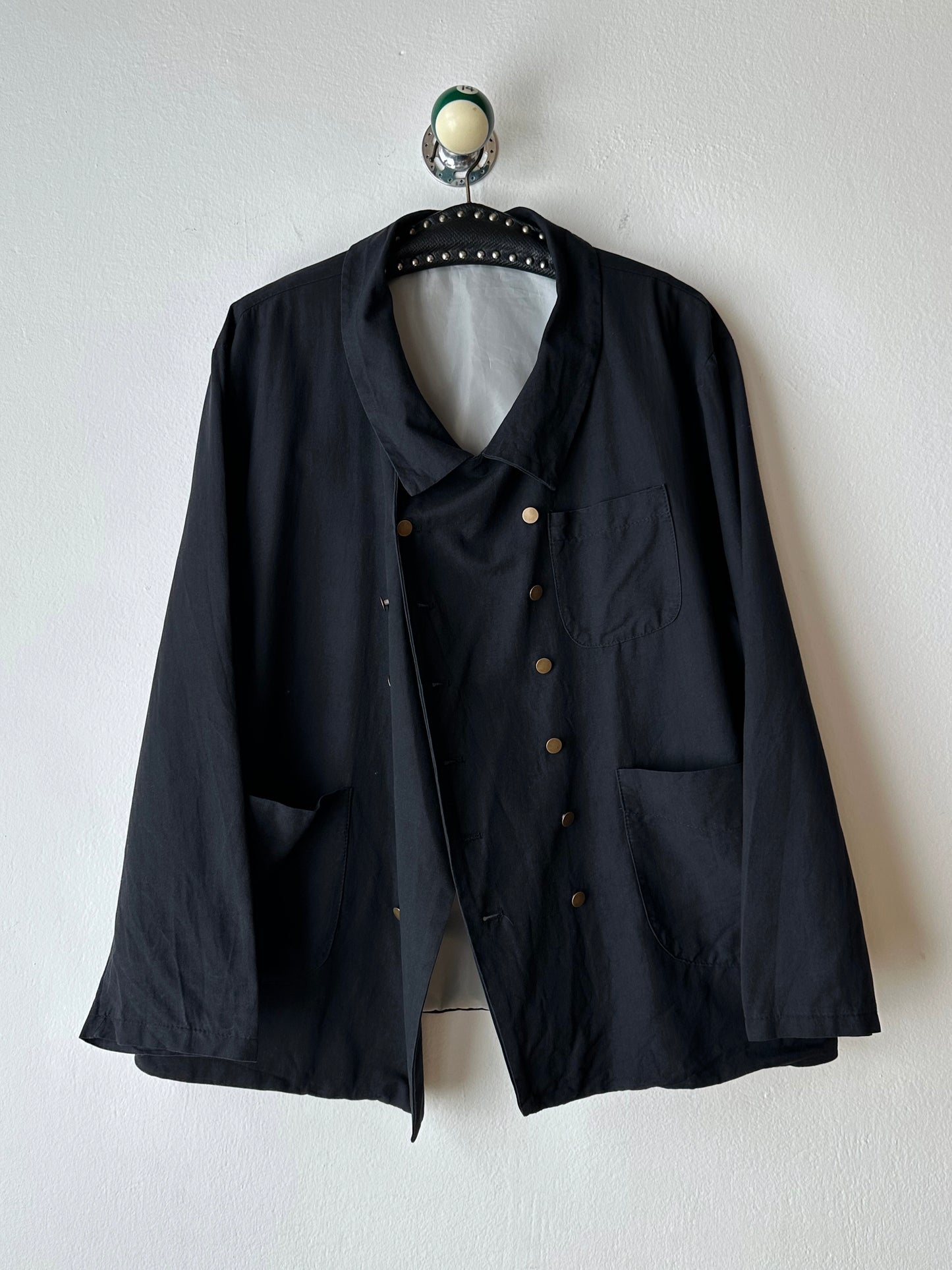 Black double-breasted jacket