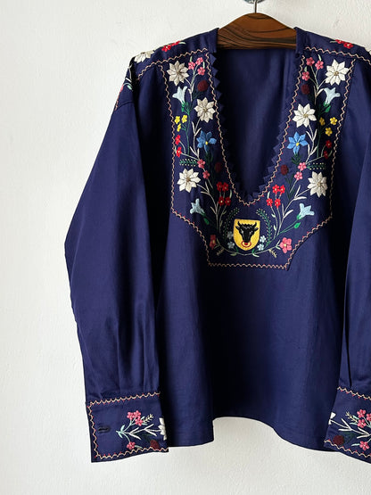 vintage embroidery smock
