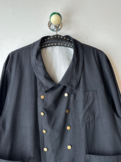 Black double-breasted jacket