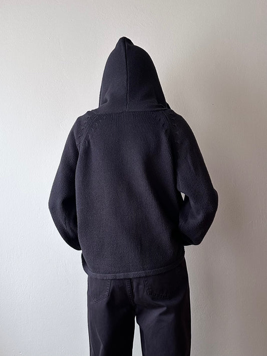 light cotton knit parka