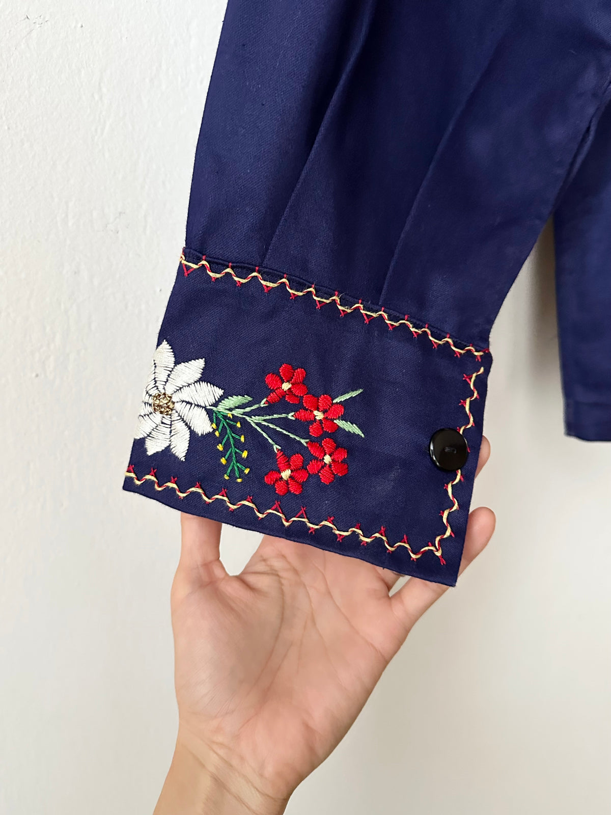 vintage embroidery smock