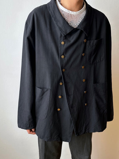 Black double-breasted jacket