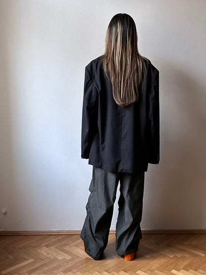 1990's HUGO BOSS navy double breasted blazer 90's Vintage Toto Praha Antique shop Vintage clothing store 古着屋 ユーロ古着 ヨーロッパ古着