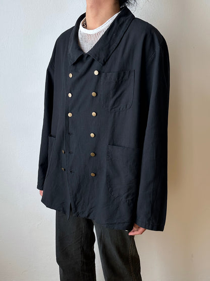 Black double-breasted jacket