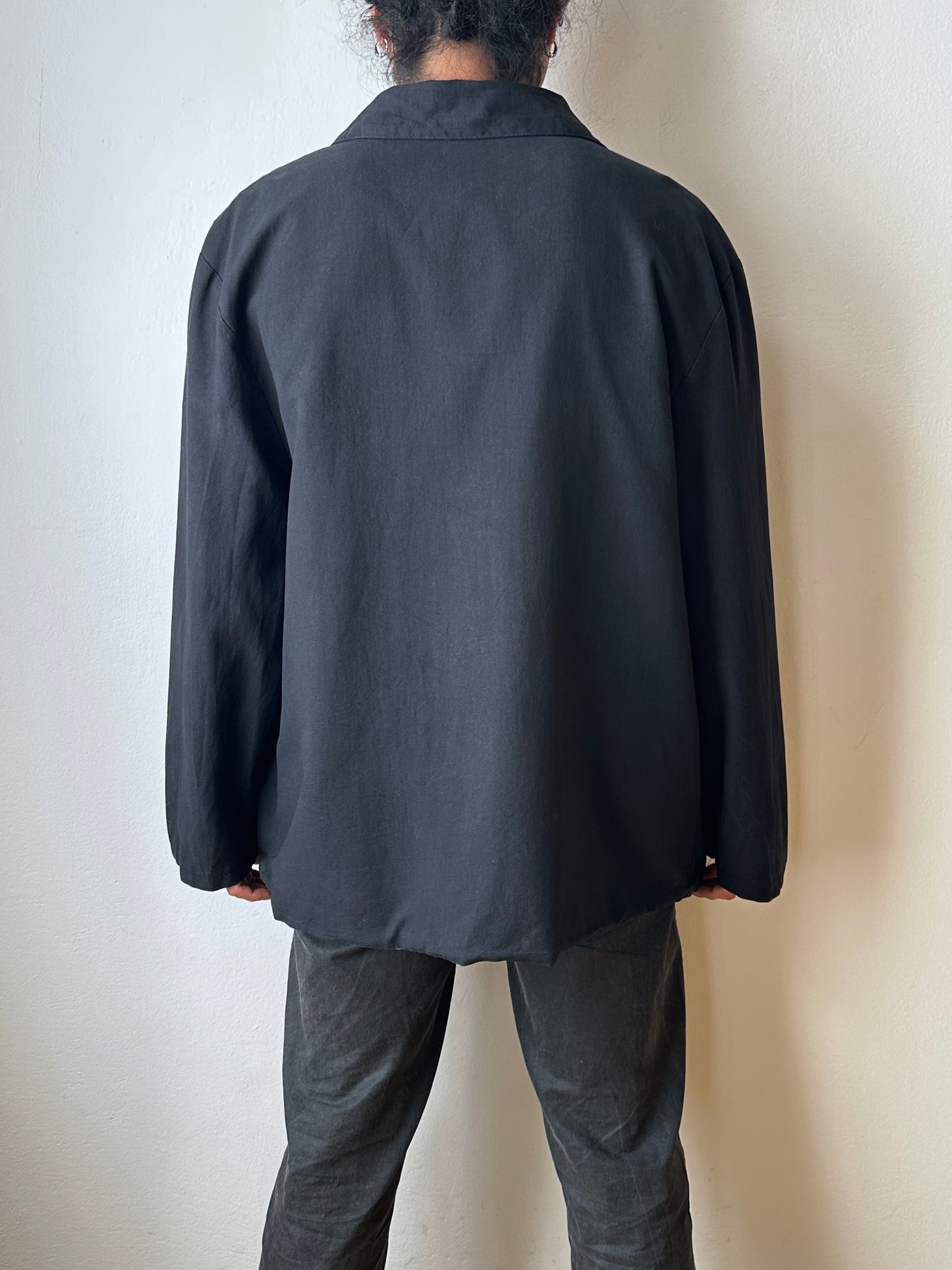 Black double-breasted jacket