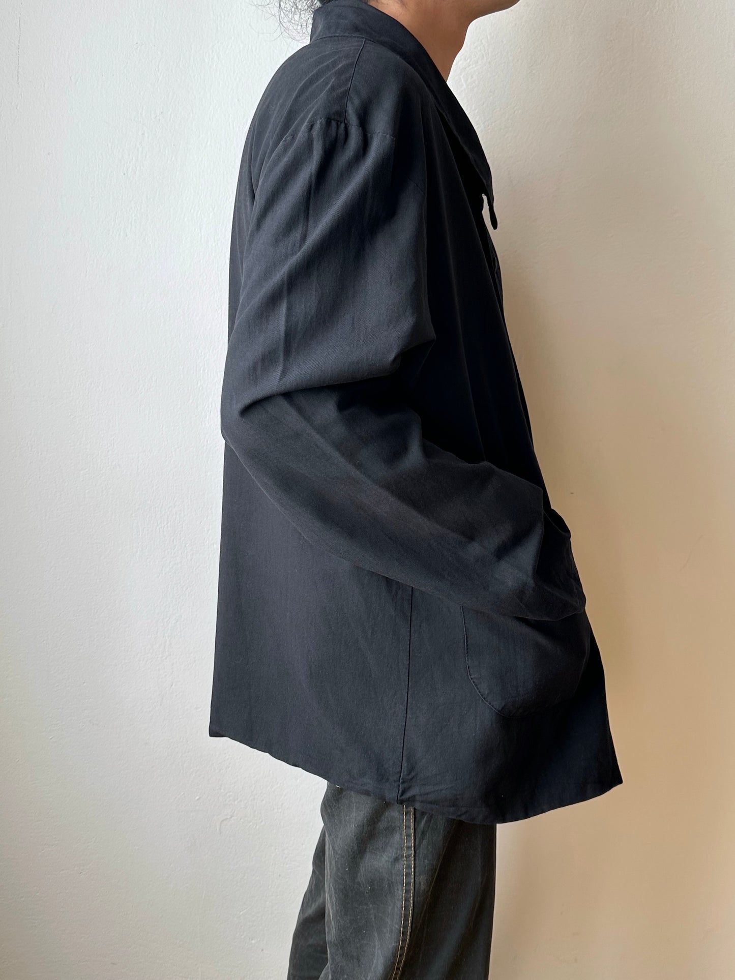 Black double-breasted jacket