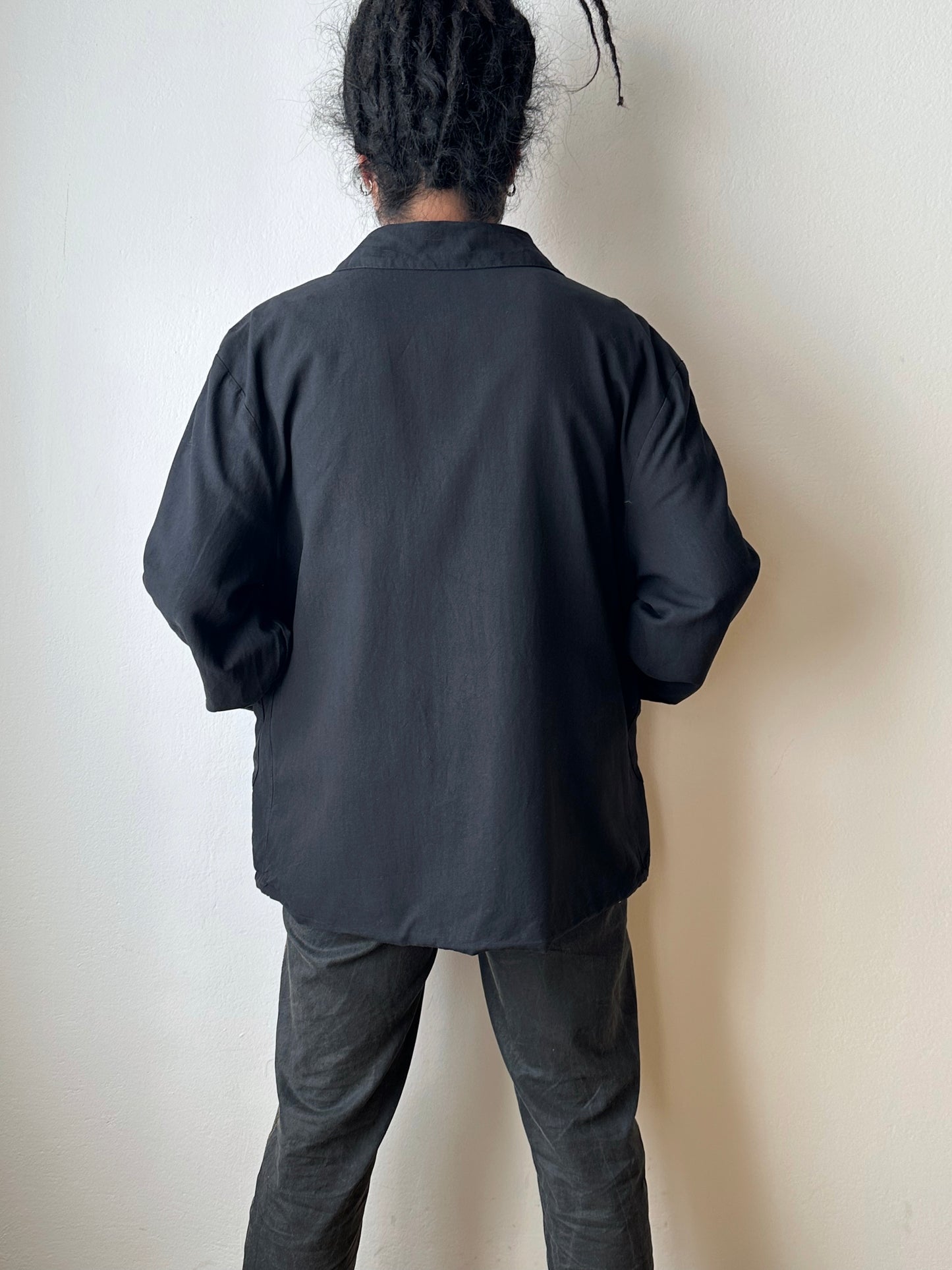 Black double-breasted jacket