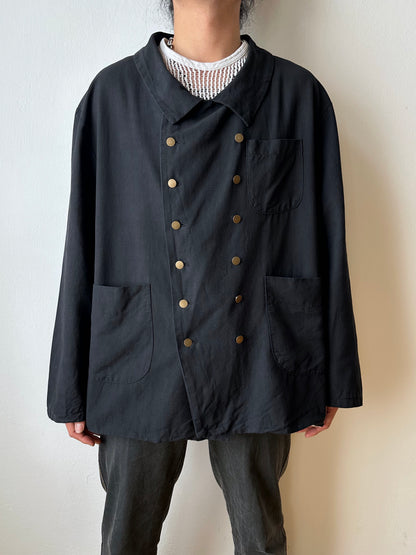 Black double-breasted jacket