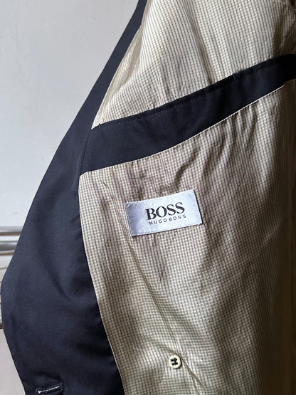 1990s HUGO BOSS navy double breasted blazer
