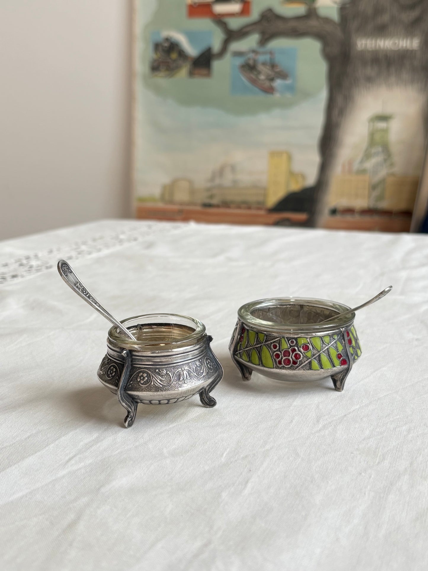 Soviet cavier holder - enamel