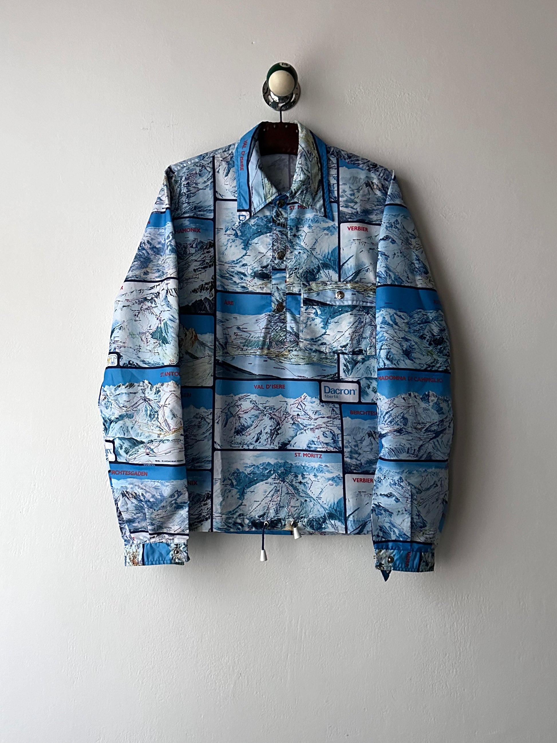 1970's Vintage Ski maps Pullover shirt 70's 70年代 Rare Toto Praha Vintage clothing store Antique shop Prague プラハ 古着屋 ヨーロッパ古着 ユーロ古着 古着卸 ユーロヴィンテージ totototrip