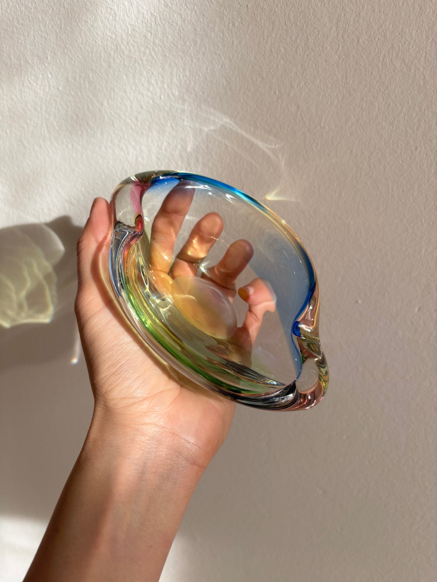 Mid-century Czechoslovakia glass tray