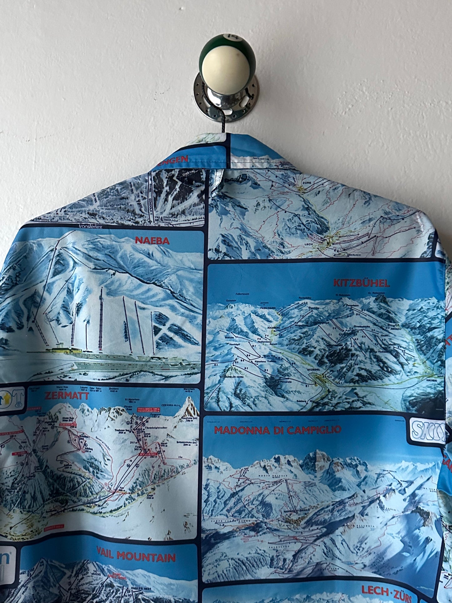 1970's Vintage Ski maps Pullover shirt 70's 70年代 Rare Toto Praha Vintage clothing store Antique shop Prague プラハ 古着屋 ヨーロッパ古着 ユーロ古着 古着卸 ユーロヴィンテージ totototrip