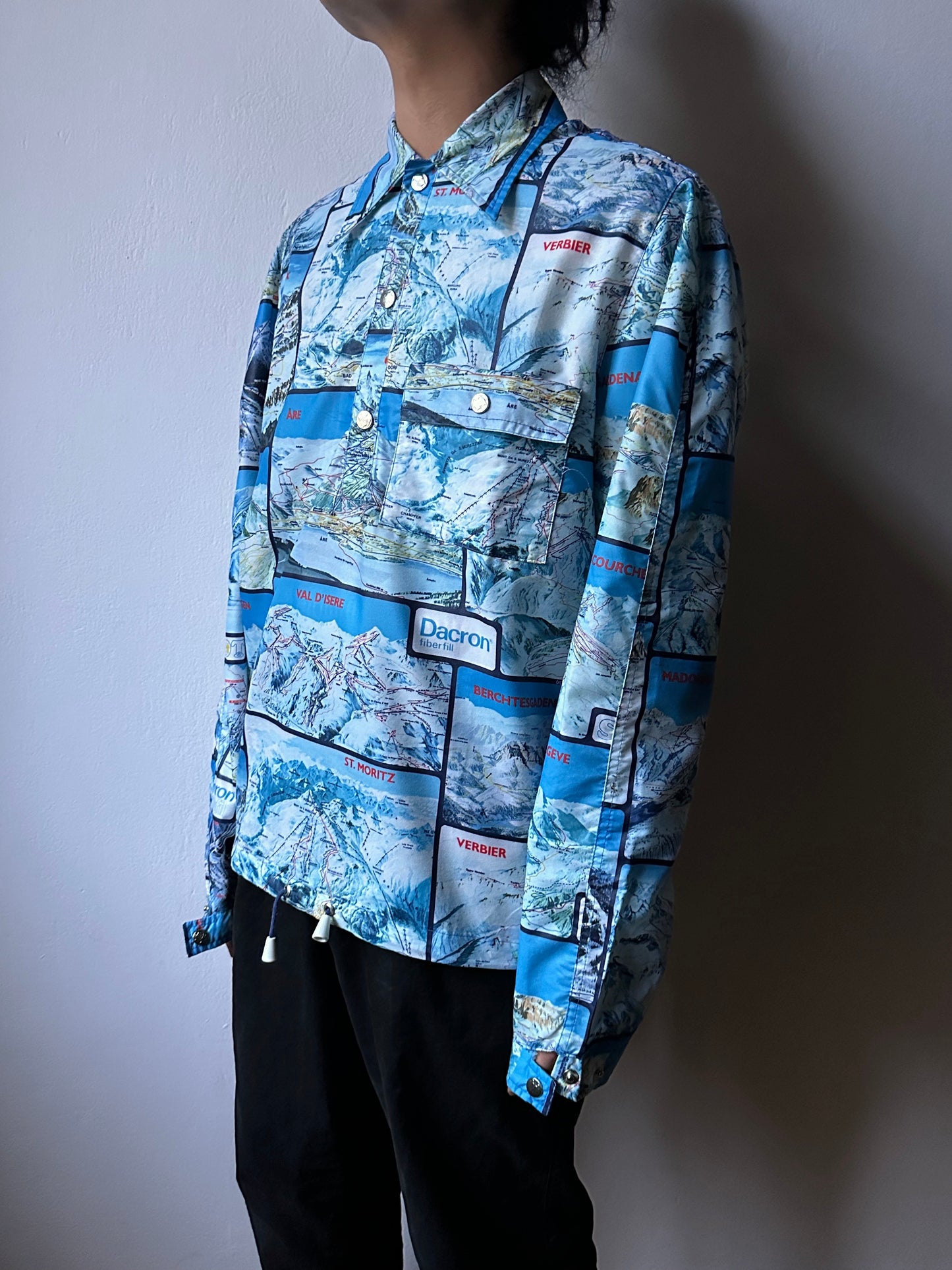 1970's Vintage Ski maps Pullover shirt 70's 70年代 Rare Toto Praha Vintage clothing store Antique shop Prague プラハ 古着屋 ヨーロッパ古着 ユーロ古着 古着卸 ユーロヴィンテージ totototrip
