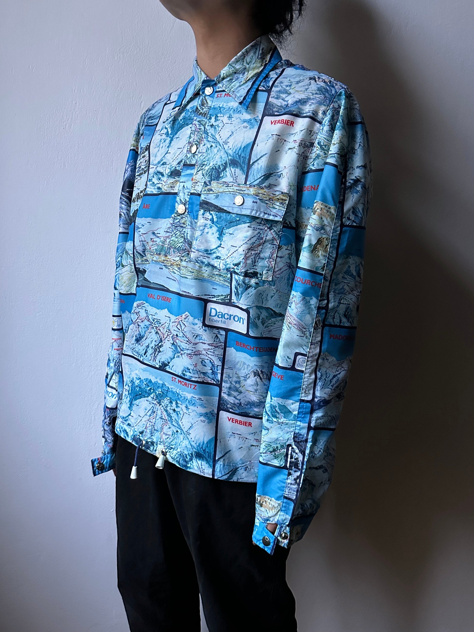 1970's Vintage Ski maps Pullover shirt 70's 70年代 Rare Toto Praha Vintage clothing store Antique shop Prague プラハ 古着屋 ヨーロッパ古着 ユーロ古着 古着卸 ユーロヴィンテージ totototrip
