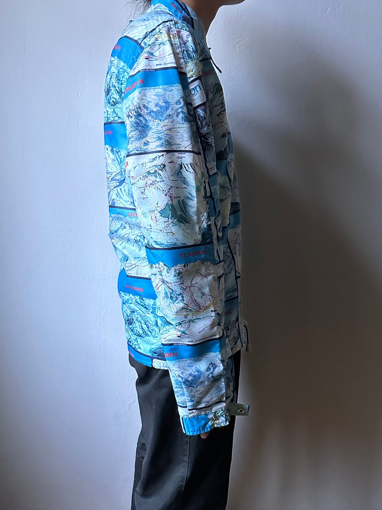 1970's Vintage Ski maps Pullover shirt 70's 70年代 Rare Toto Praha Vintage clothing store Antique shop Prague プラハ 古着屋 ヨーロッパ古着 ユーロ古着 古着卸 ユーロヴィンテージ totototrip