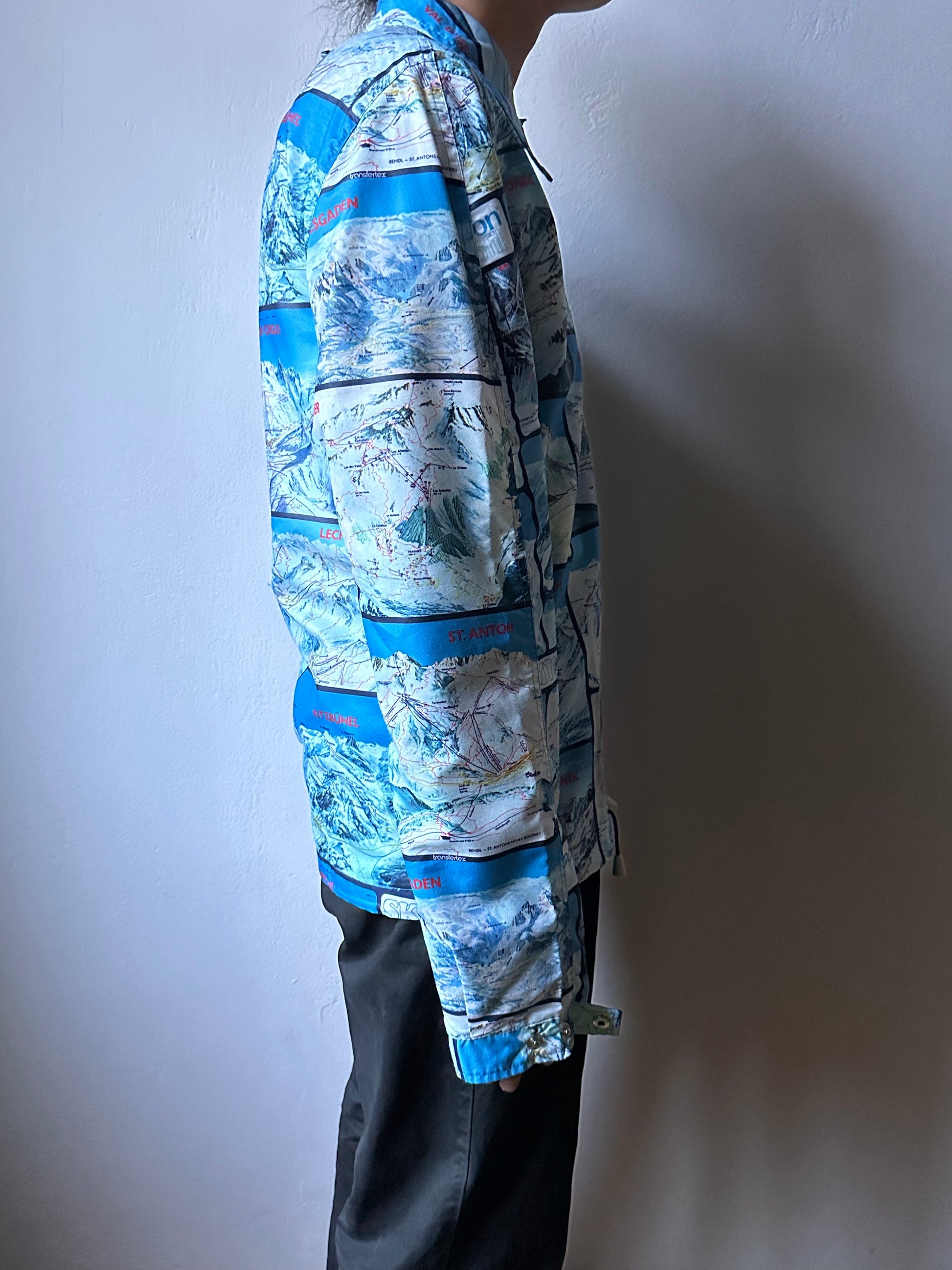 1970's Vintage Ski maps Pullover shirt 70's 70年代 Rare Toto Praha Vintage clothing store Antique shop Prague プラハ 古着屋 ヨーロッパ古着 ユーロ古着 古着卸 ユーロヴィンテージ totototrip