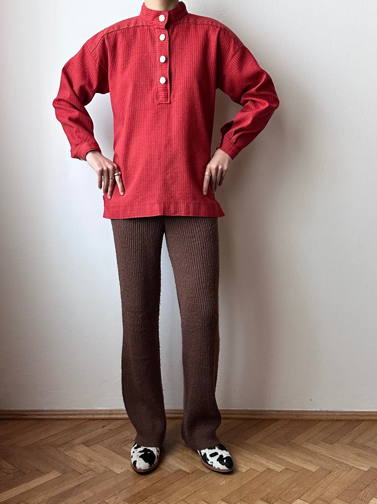 60-70s Norwegian wool work shirt