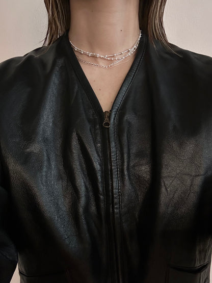 Italy 925 tiny chain necklace - curb