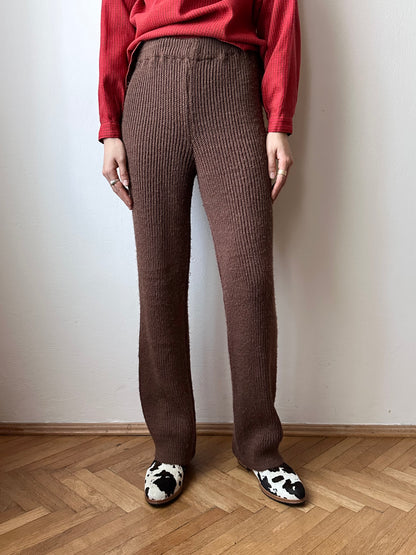 cocoa knit pants made in Italy