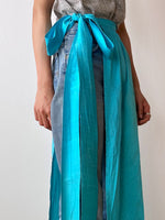 wrap set - flower indian cotton & blue kasuri