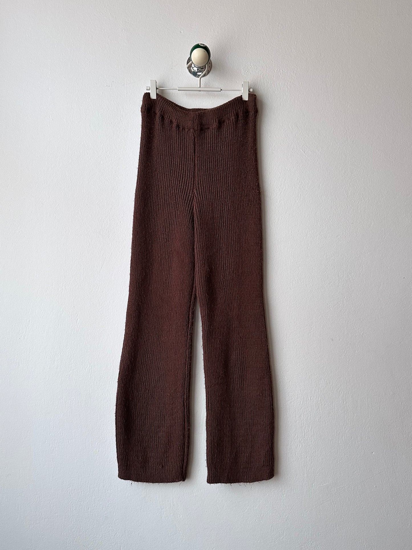 cocoa knit pants made in Italy