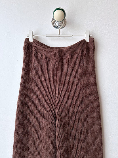 cocoa knit pants made in Italy