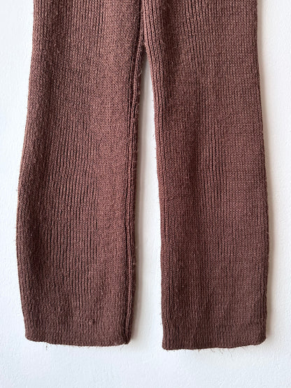 cocoa knit pants made in Italy