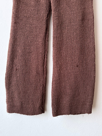 cocoa knit pants made in Italy