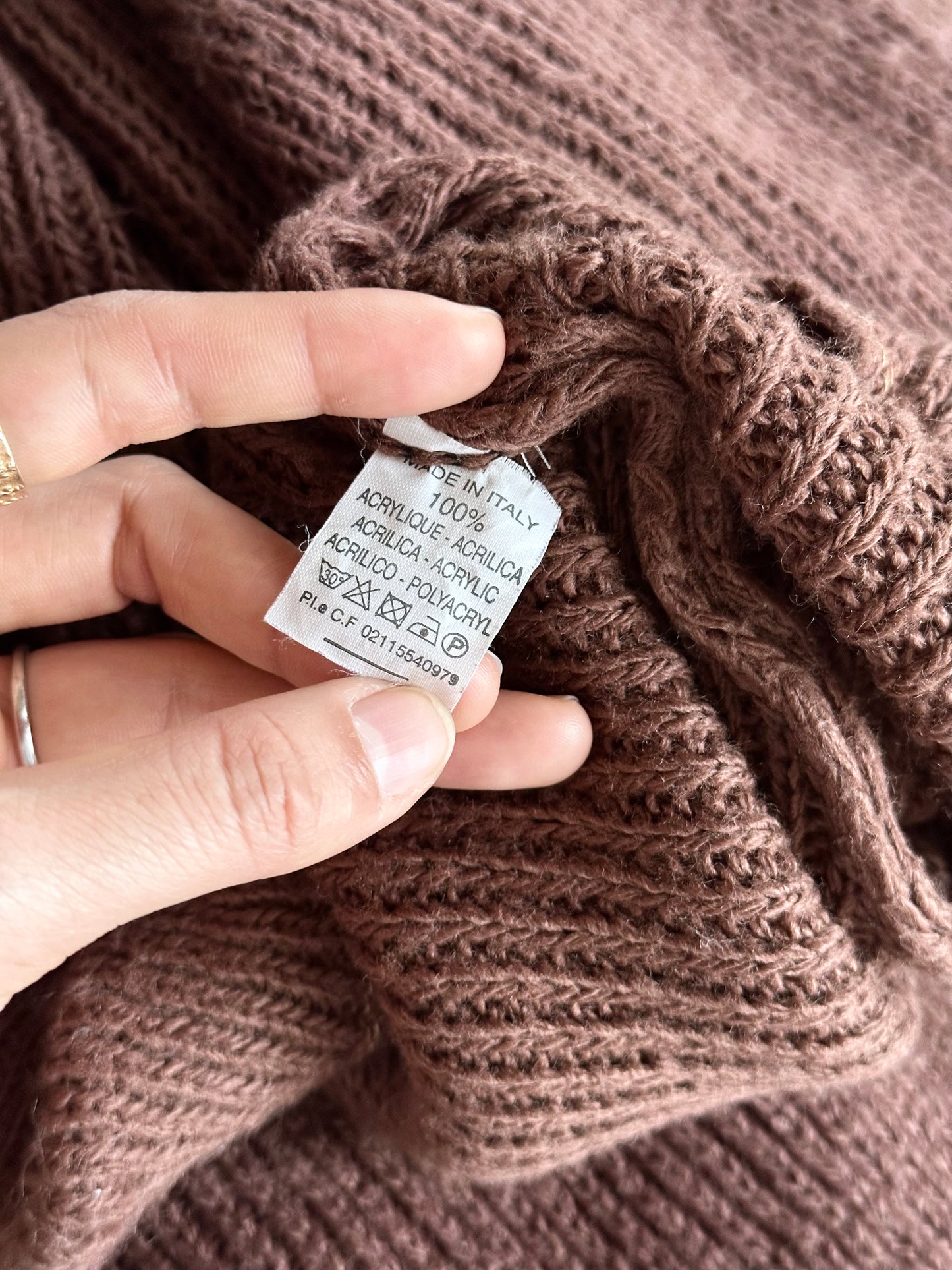 cocoa knit pants made in Italy