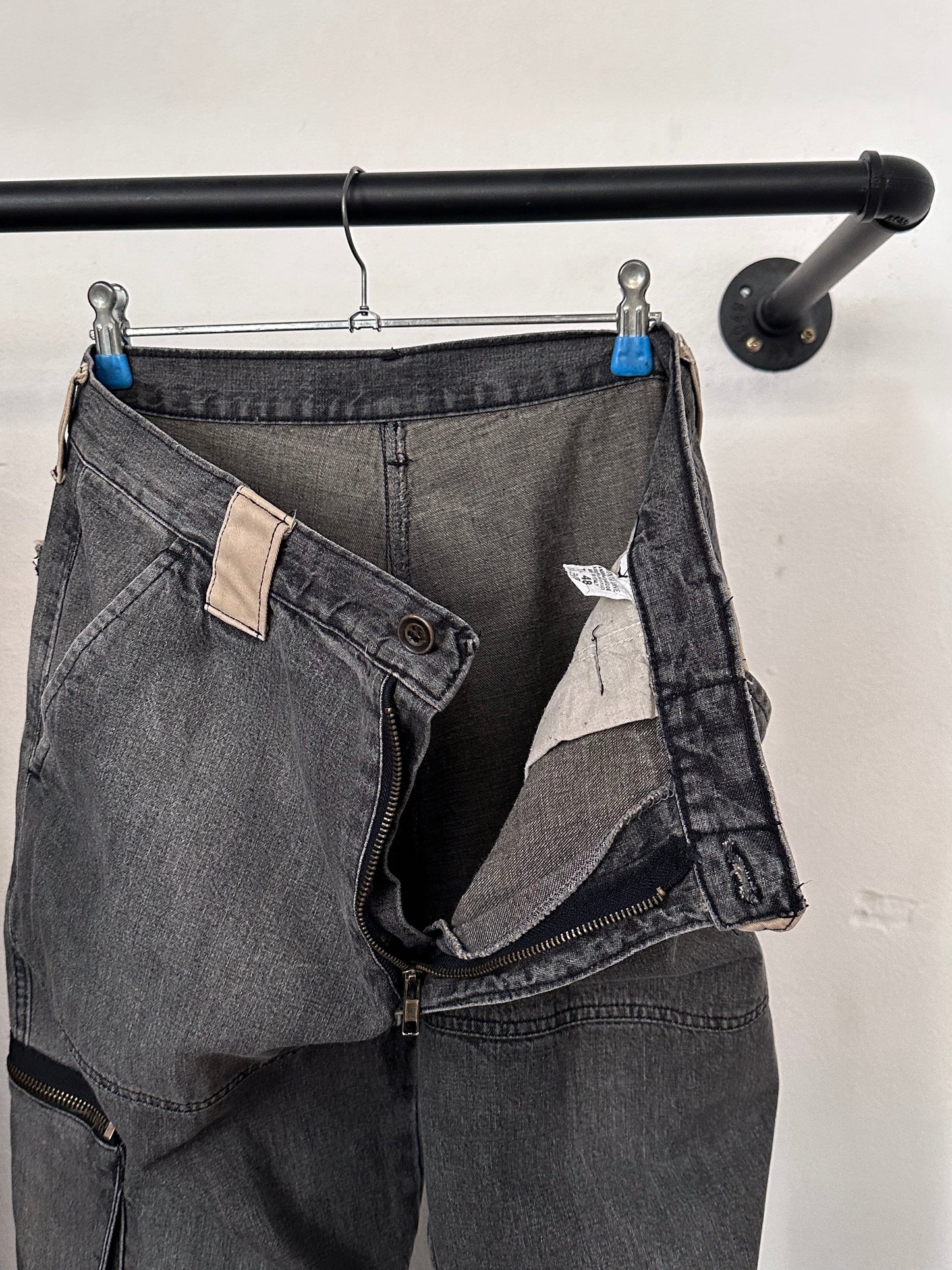 1990s Italy Black denim trousers - w33