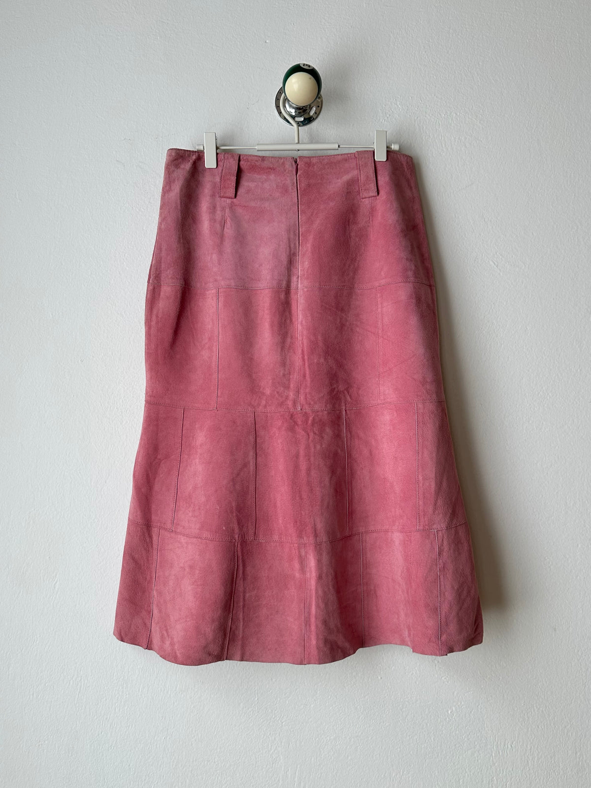 Pink suede skirt W30~31