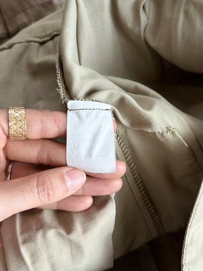 cotton nylon zip skirt