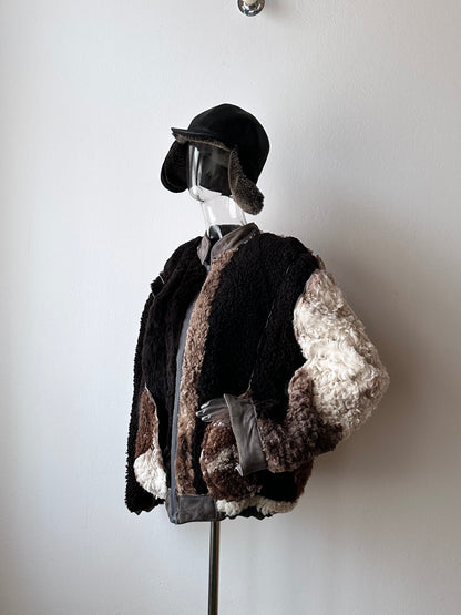 80s craft mouton bombar jacket