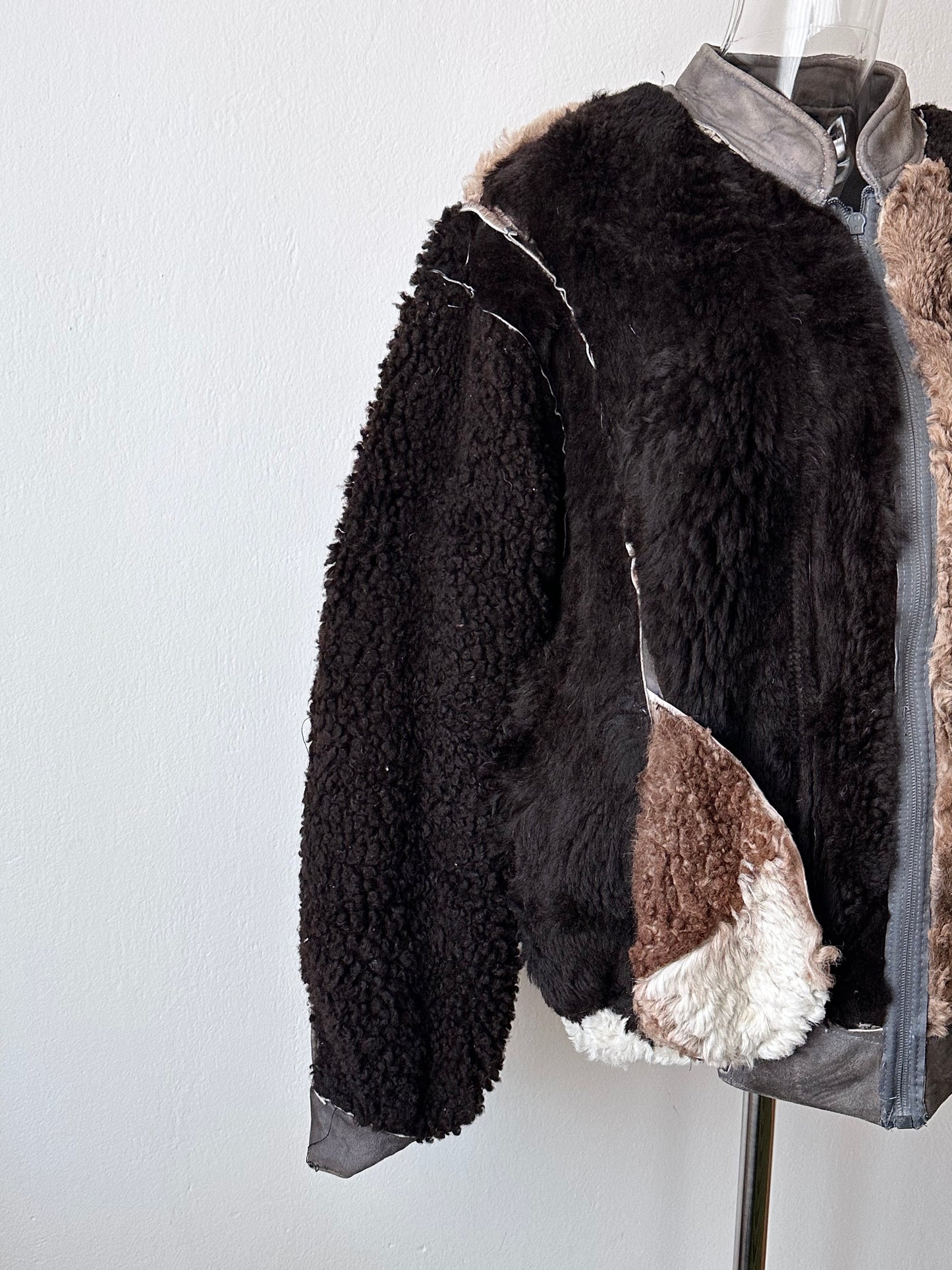 80s craft mouton bombar jacket