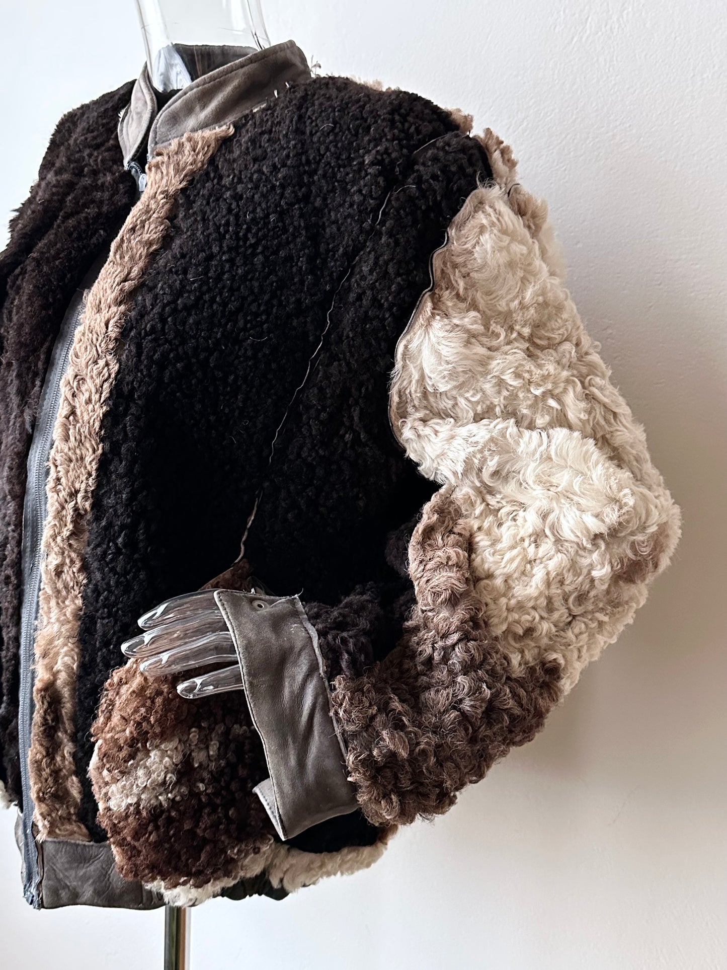 80s craft mouton bombar jacket