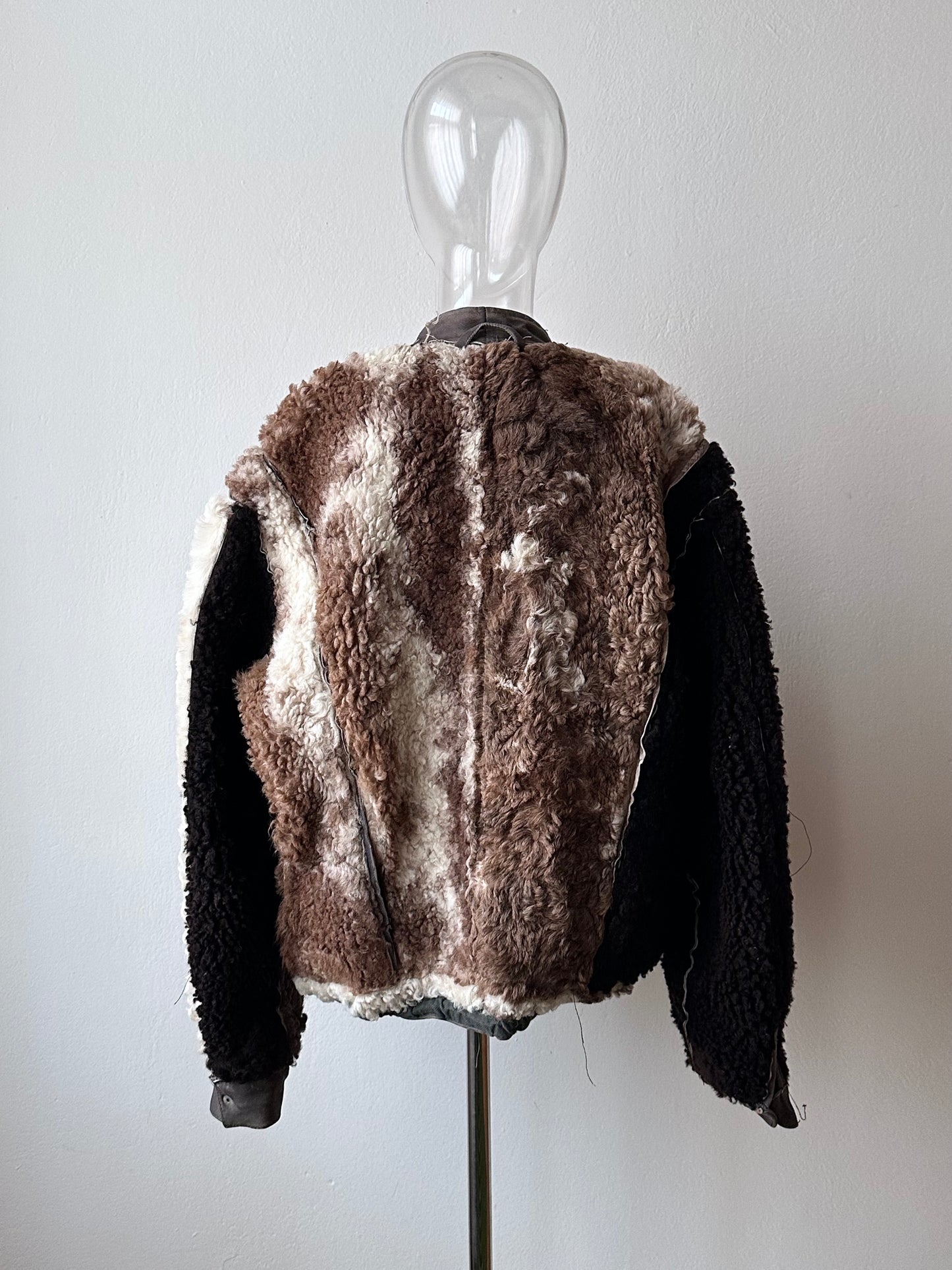 80s craft mouton bombar jacket