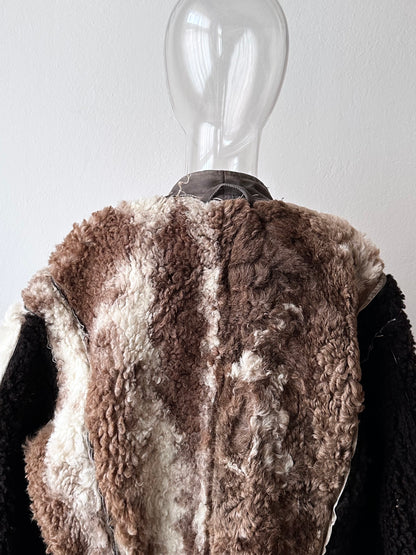 80s craft mouton bombar jacket