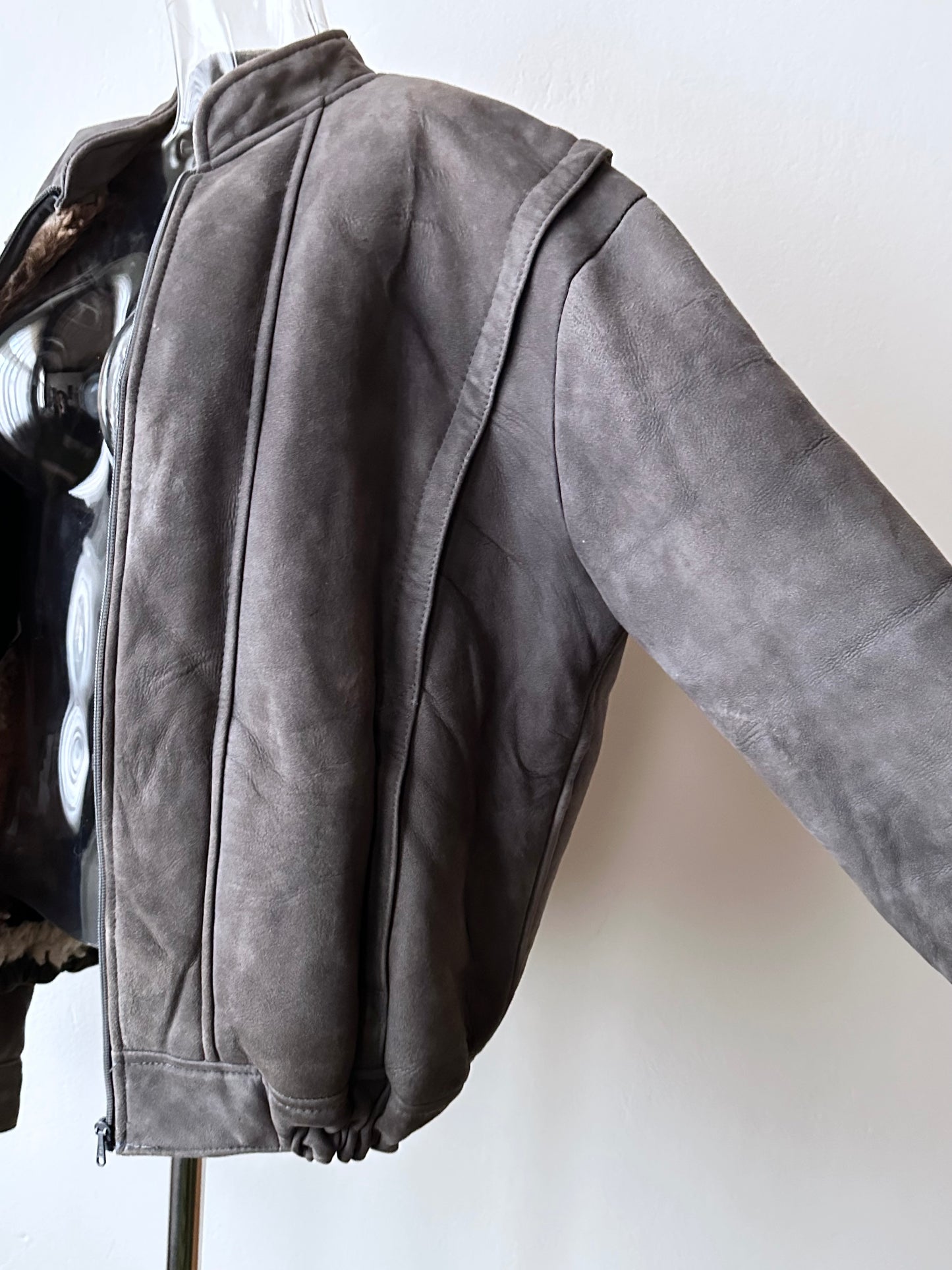 80s craft mouton bombar jacket