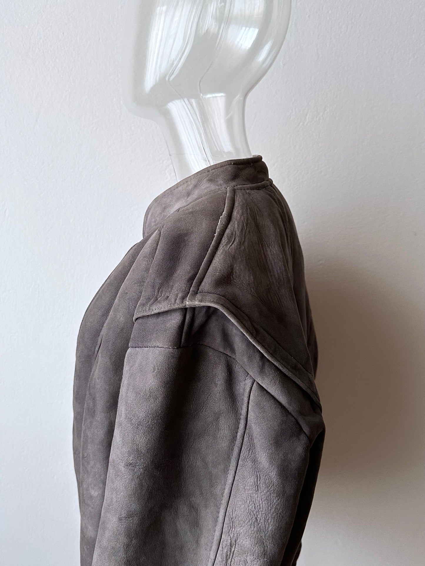 80s craft mouton bombar jacket