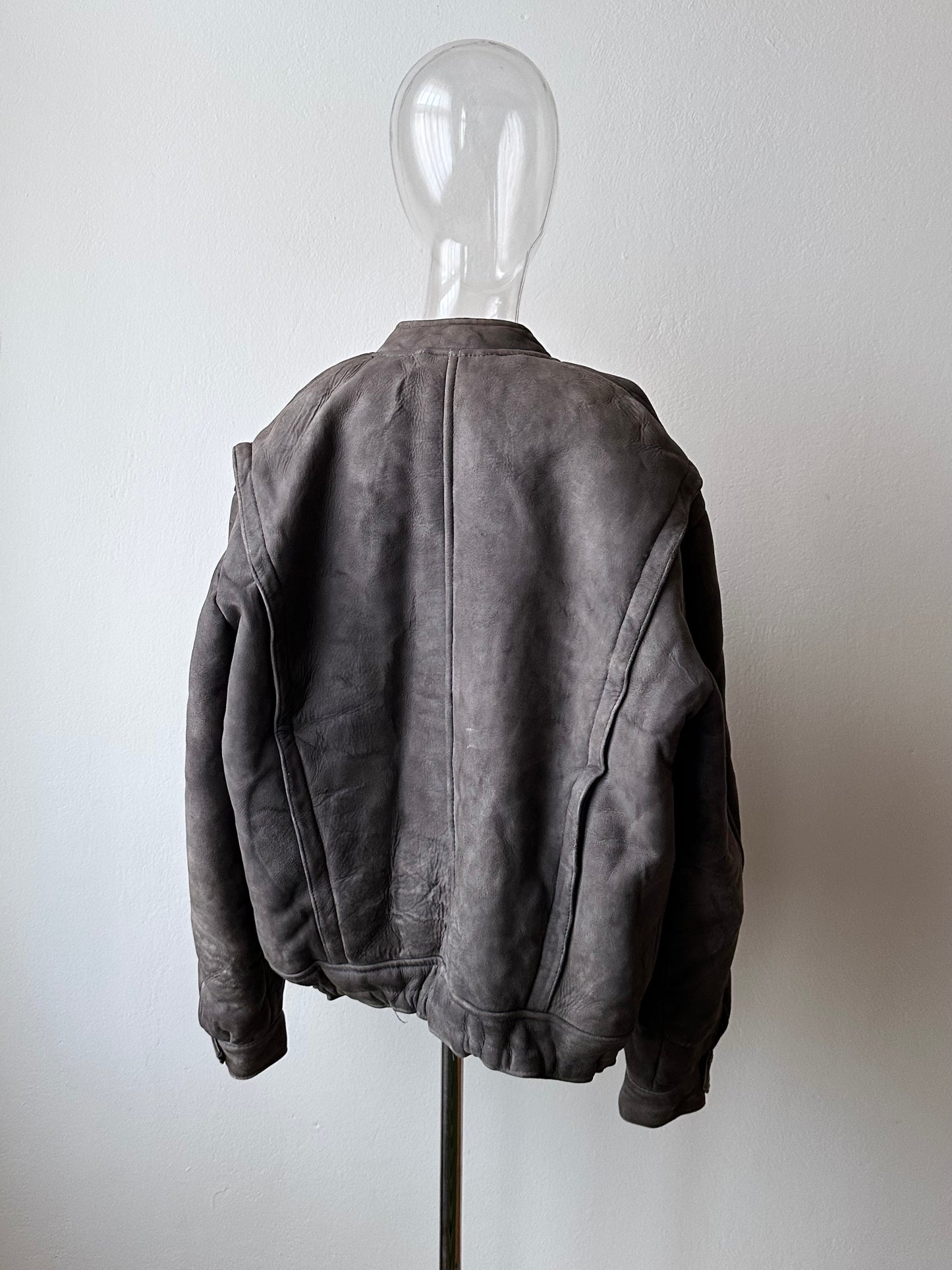 80s craft mouton bombar jacket