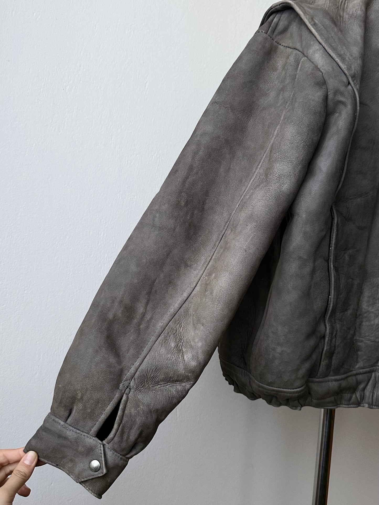 80s craft mouton bombar jacket