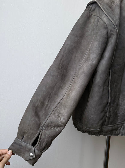 80s craft mouton bombar jacket