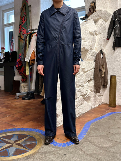 Michele Rosier V de V vintage vynal jumpsuit nylon jumpsuits ski suit wear navy 60s 70s 1960s 1970s 60's 70's 1960's 1970's Prague shop プラハ 古着屋 古着 ヴィンテージ ショップ ストア チェコ