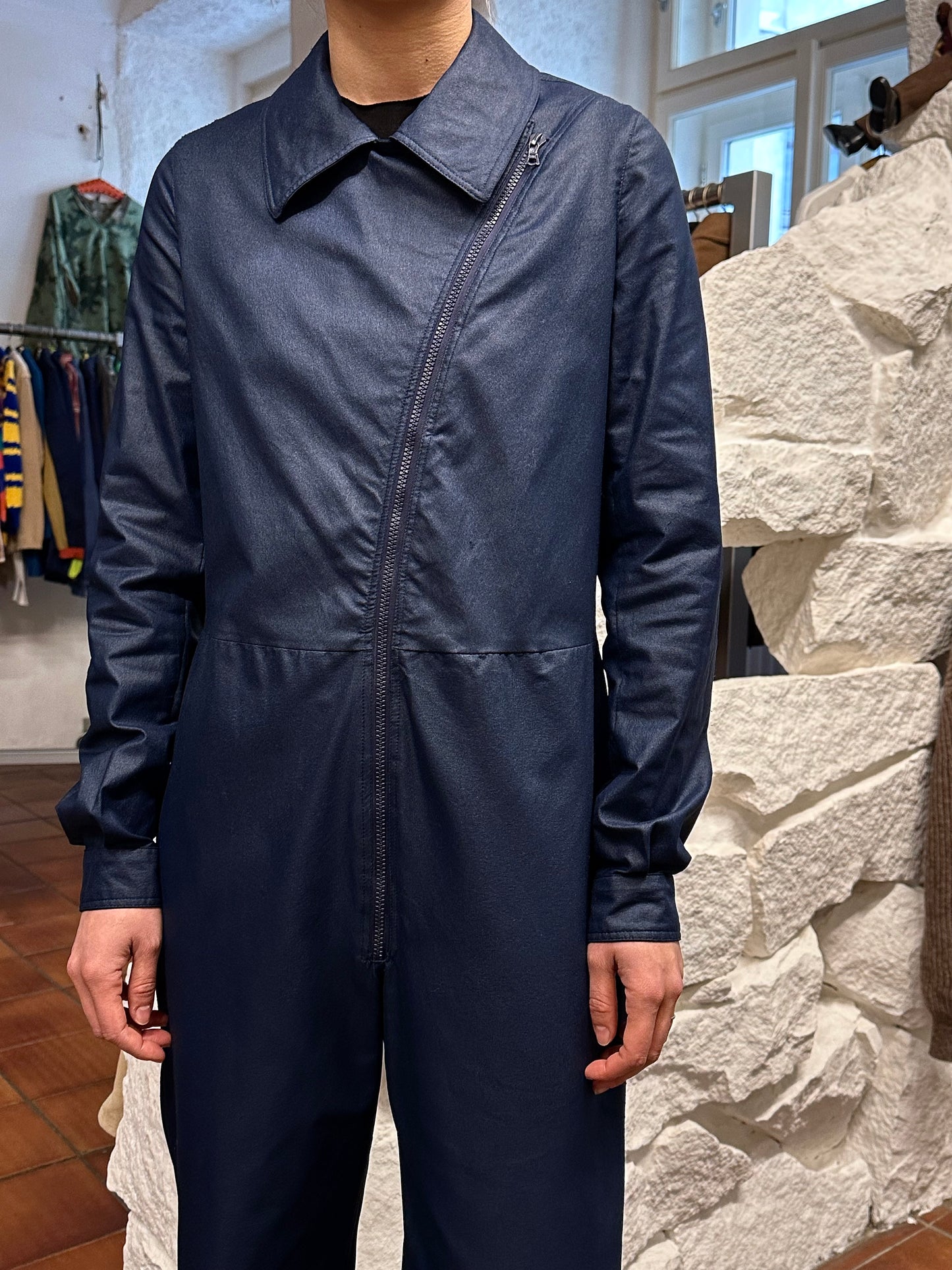 60-70s Michèle Rosier V de V nylon jumpsuit